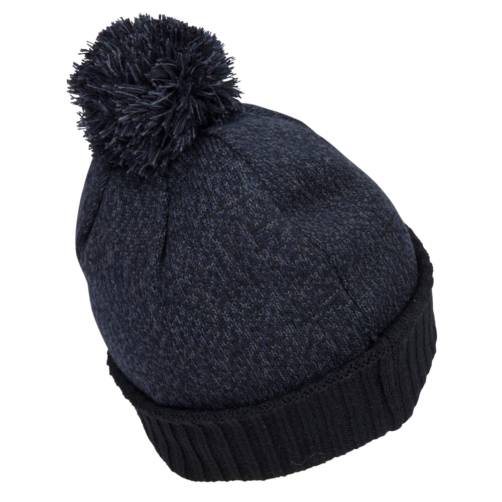 CUFFED POM BEANIE - BLACK