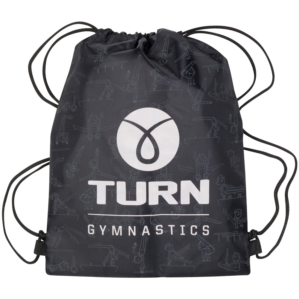 PICTOGYM DRAWSTRING BAG - BLACK